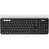 Logitech K780 Multi-Device Wireless Keyboard for Windows, Mac, Chrome, iOS, Android - QWERTY, UK Layout, Dark Grey/White