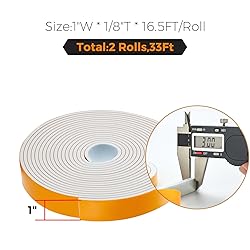 Weather Stripping Door Seal Strip 1"W * 1/8"T, Door