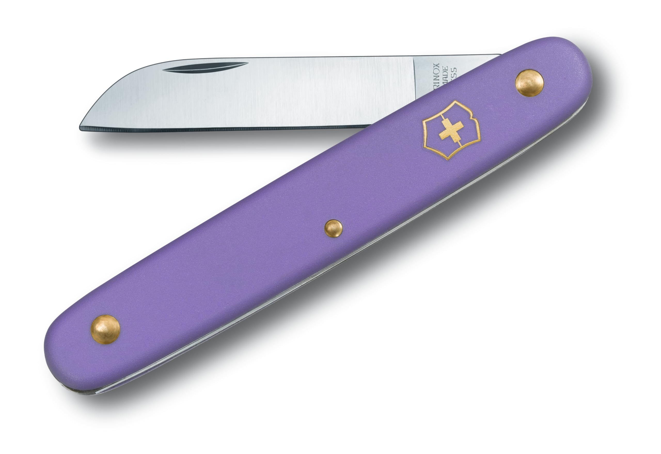 Victorinox Garden Floral Knife, Swiss Made, Straight Blade, Stainless Steel, Purple