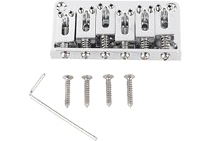 6 String Guitar Bridge Replacement, Zinc Alloy Electric Guitar Saddle Bridge, Durable and - Accurate Tuning Function, Stable 
