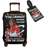 Tuizumy Travel Suitcase Protector African American Girl Elastic Protective Washable Luggage Cover With Concealed Zipper Suitable For 18-32 Inch(S (for 18--21 inch luggage))