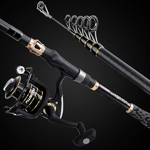 PLUSINNO Fishing Rod and Reel Combo,Fishing Pole,Telescopic