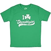 Kids St Patricks Day T-Shirt – Funny I Clover Shenanigans Irish Tee, Green Shamrock Graphic Outfit