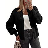 Zeagoo 2026 Cardigan Sweaters for Women Long Sleeve Chunky Knit Cardigan CEW Neck Button Down Fall Fashion Clothes