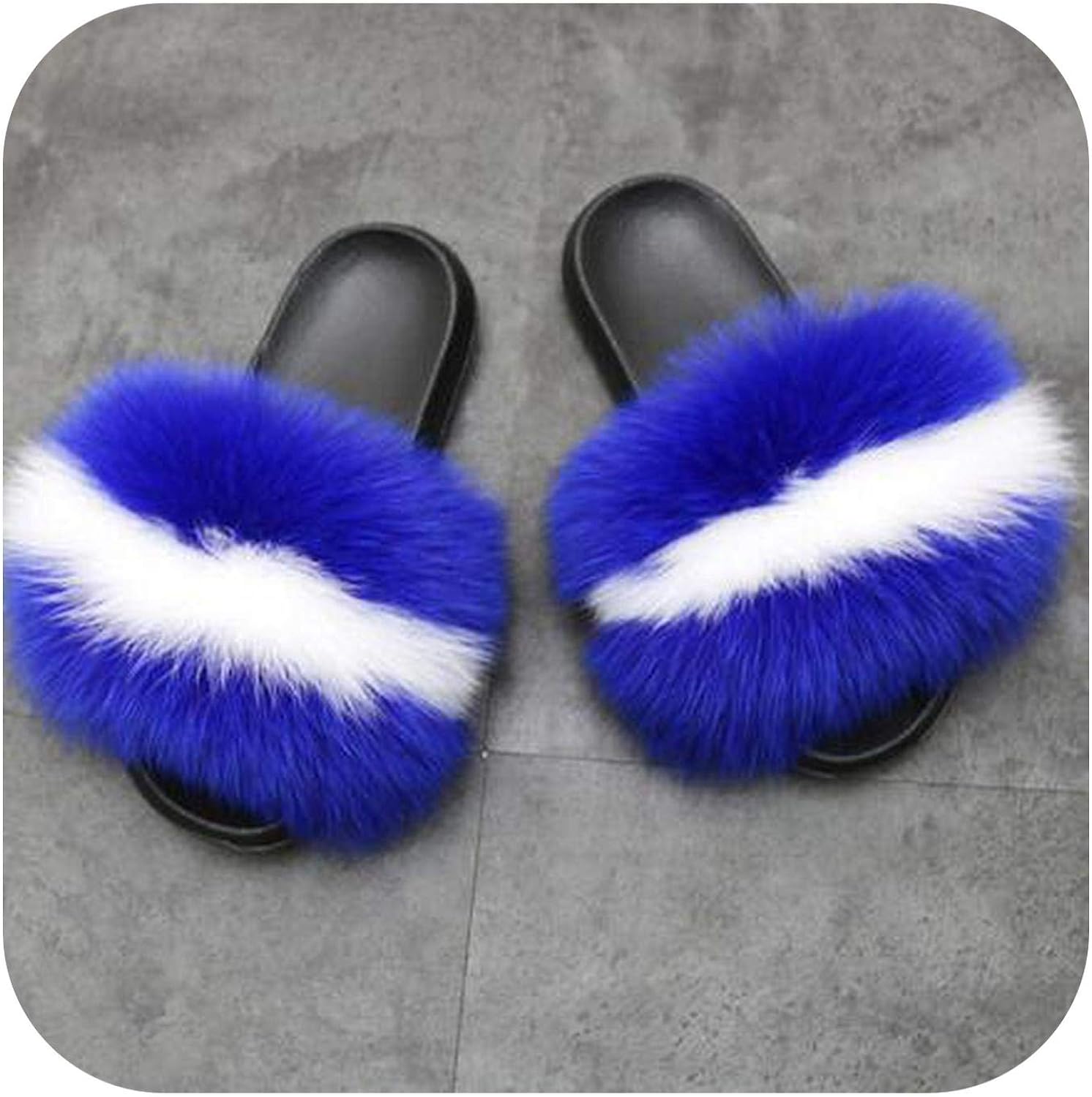 big fluffy fur slippers