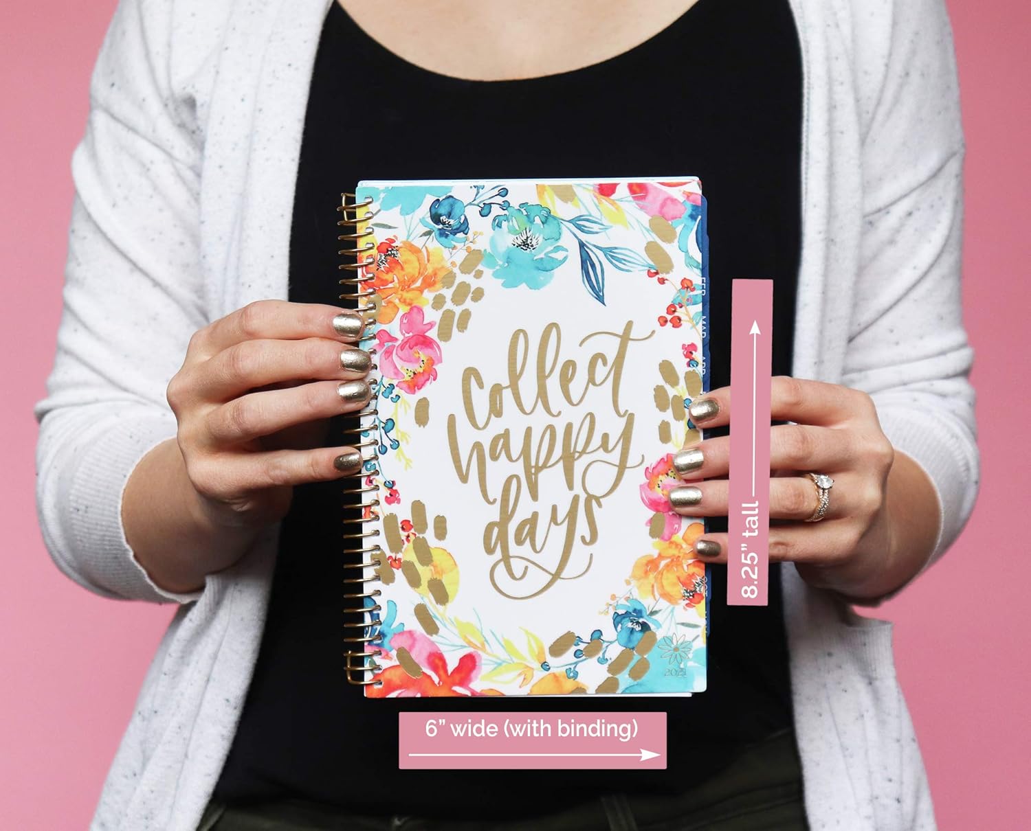 bloom daily planners 2021 Calendar Year Day Planner (January 2021 - December 2021) - 6” x 8.25” - Weekly/Monthly Agenda Organizer Book with Stickers & Bookmark - Collect Happy Days : Office Products
