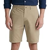 YUCENFU Men's Cool Summer Flat Front 4-Way Stretch Work Dress Shorts Expandable Waist Athletic Casual Shorts with Pockets 9"