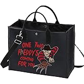BWWKTOP Night Stalker​​ Cosmetic Makeup Bag Horror Killer Inspired Gifts One Two Coming For You Zipper Bag Halloween Party Merch (One Two Freddy BG)