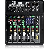 XTUGA 8 Channel Digital Mixer,Powered Mixer Record Multitrack(DM80) | Studio-Quality,24-Bit/48kHz Computer Recording Mixing Board,DJ Mixer for Live Streaming/Home Studio/Music Production/Podcast