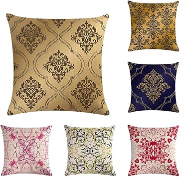 Junyang Kissenbezuge 6er Set Muster Moderne Einfachheit Leinen