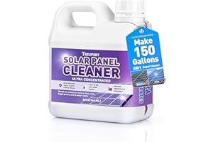 Teexpert Solar Panel Cleaner (32oz Makes 150 Gallons), Ultra Concentrated Glass & Solar Panel Cleaning, Pro Quick Dry Streak-Free Remove Dirt, Dust, Droppings, Fingerprints, Oils & Water Spots