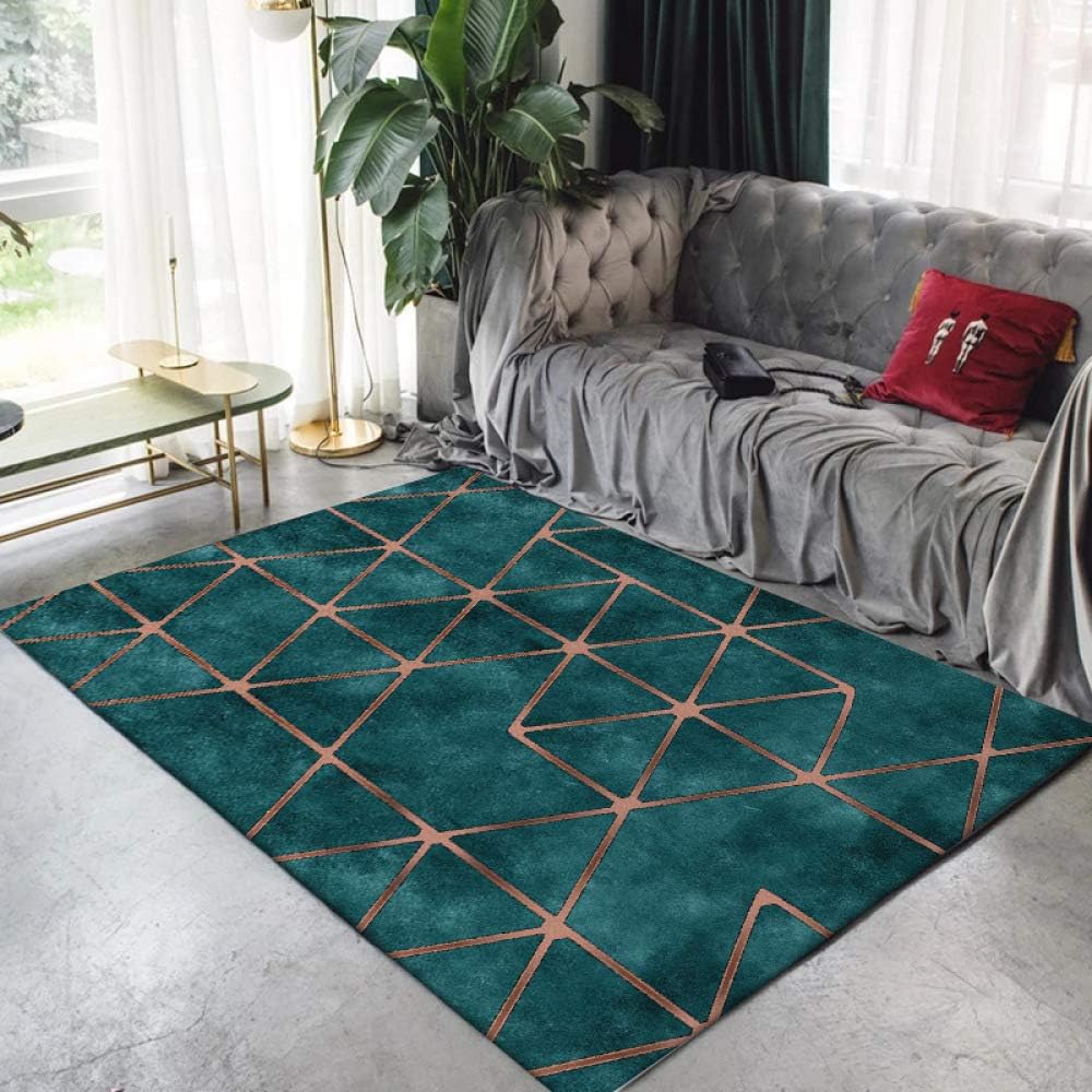 Xtuk Home Decoration Rug Carpet Modern Retro Light Green Gold Geometric Door Mat Bedroom Living Room Bedside Carpet Christmas Rug Thanksgiving Holiday Kids Play Mat Amazon Co Uk Kitchen Home