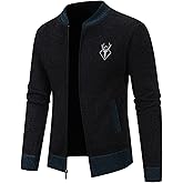 Mylldey Mens Casual Full Zip Cardigan Sweaters Cable Knit Jacket Sweater Men, US Size