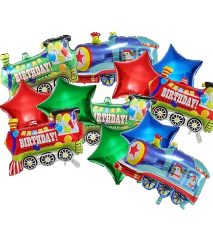 Amazon.com: Grabo 25 Inch Blue/red Train Shaped Foil Balloon (cs76