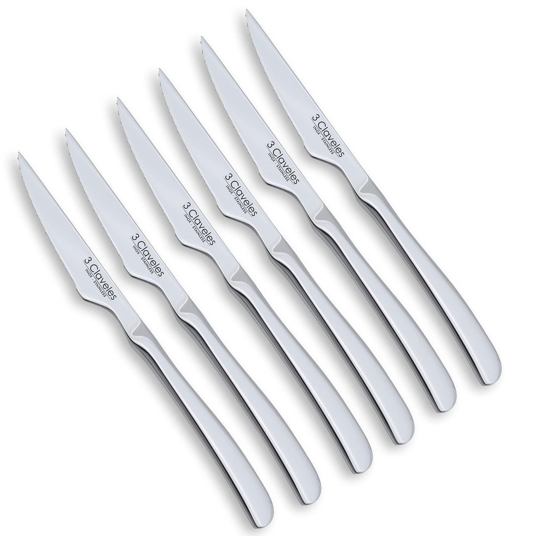 3-Claveles-Set-6-Cuchillos-chuleteros-Acero-Inoxidable