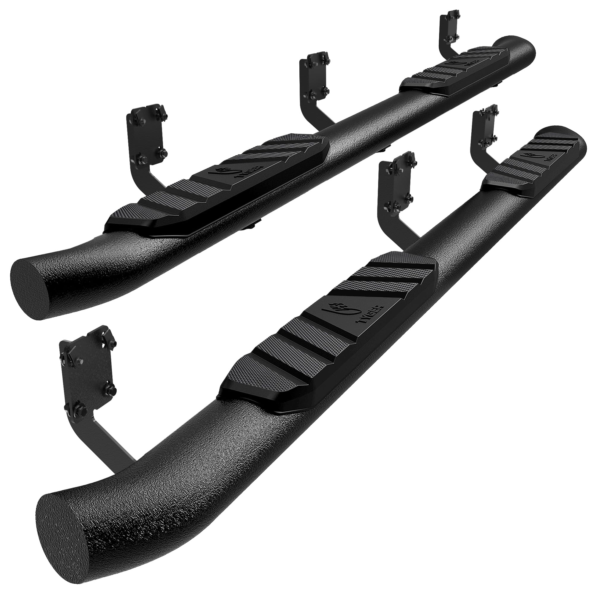 thumbnail interactive-video image 1 of Tyger 3.5" Rider Running Boards For 2009-2024 Ram 1500 Quad Cab | Textured Black Carbon Steel 1 of 6