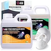 LET'S RESIN Polyurethane Resin, 60oz 2 Part Casting Resin, Fast Cured Resin within 10 Minutes, Ultra Low Viscosity & Low Odor