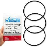 Captain O-Ring - OR-250 Filter O-Ring (3 Pack) (Replacement for Culligan WH-HD200-C, 3M 3WH-HD-S01, Dupont WFAO100, 3M AP801B/T, AP802B/T, Hydronix HF45, etc)