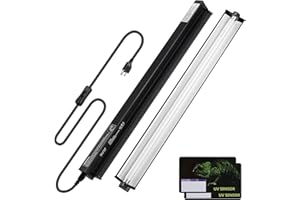 DXOPHIEX 39W HO T5 UVB Reptile Light Fixture with Bulb 34 inch, Bearded Dragon UVB Light Bar with 10.0 Bulb for Reptiles Like Bearded Dragon Turtles Lizard Snake and Gecko