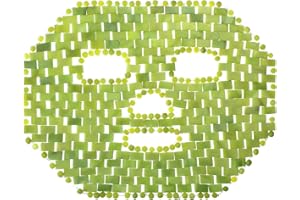 PATELAI Jade Facial Mask, Jade Sleep Natural Stone Green Facial Cooling Mask, Beauty Skincare Massage Tools for Alleviate Puffiness Face Massage Puffy Eyes Dark Circles