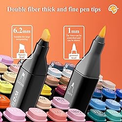M&G 40 Colors Dual Tip Alcohol Markers, Dual Tip