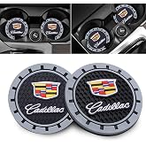 Car Cup Holder Coaster for Cadillac Escalade CT4 CT5 CT6 ATS CTS SRX XT5 Recessed Silicone Cupholder Coaster Interior Accessories 2.75in 2Pack