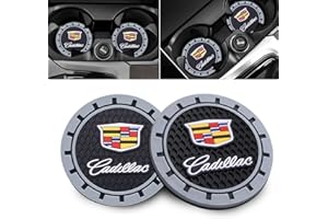 moonglade Car Cup Coaster for Cadillac Escalade CT4 CT5 CT6 ATS CTS SRX XT5 Recessed Silicone Cup Holder Coaster Interior Accessories 2.75in 2Pieces