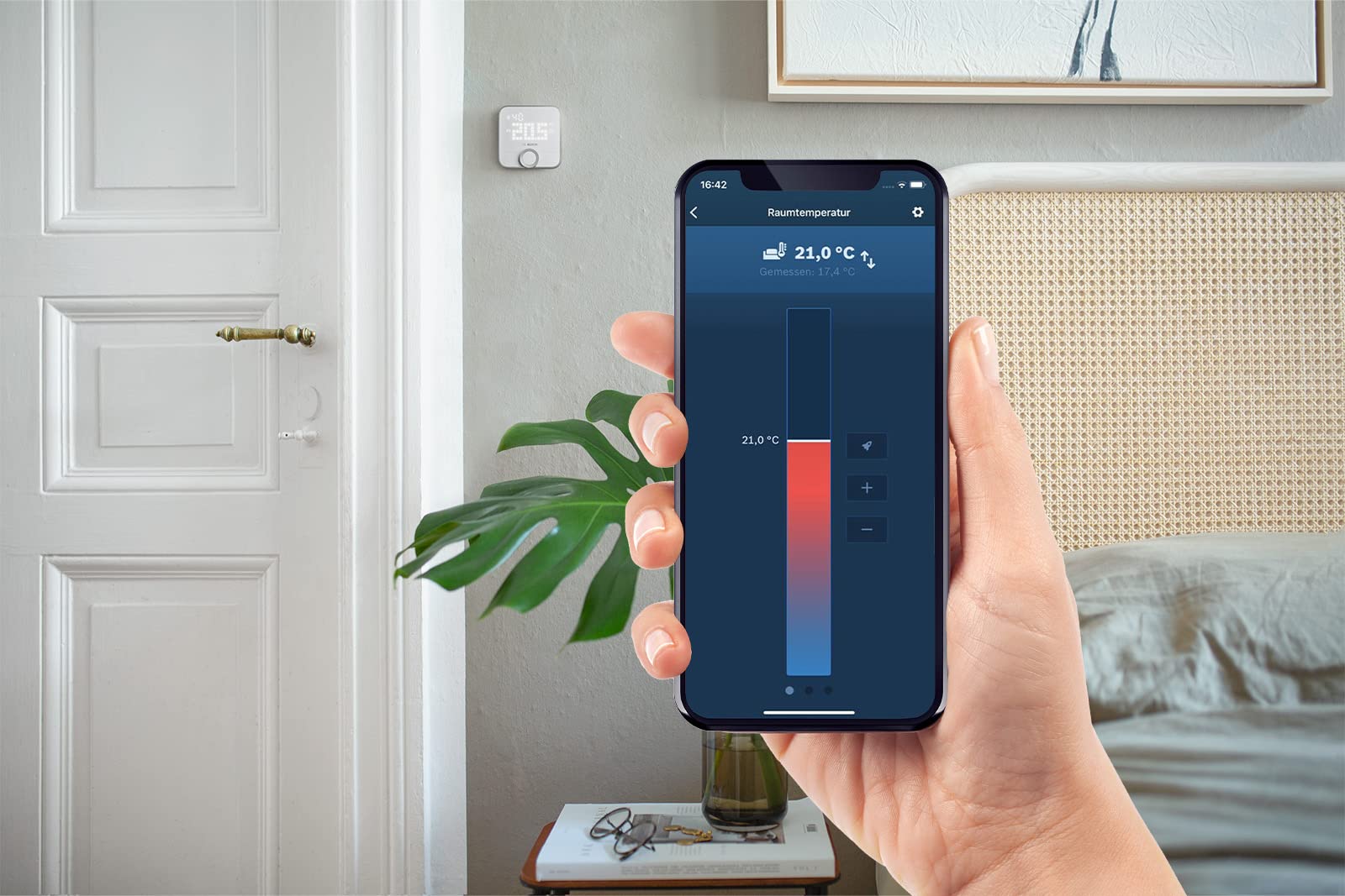 Bosch Smart Home Raumthermostat II für kabelgebundener Heizsysteme, 230 V, kompatibel mit Google Assistant und Alexa 3