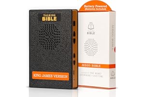 Talking Bible - Electronic Holy Bible Audio Player in English for Seniors, Kids and The Blind, Battery Powered, KJV (King James Version), Black