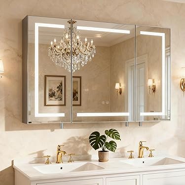 HLILish Armoire à pharmacie avec miroir de salle de bain l 36 po x H 30