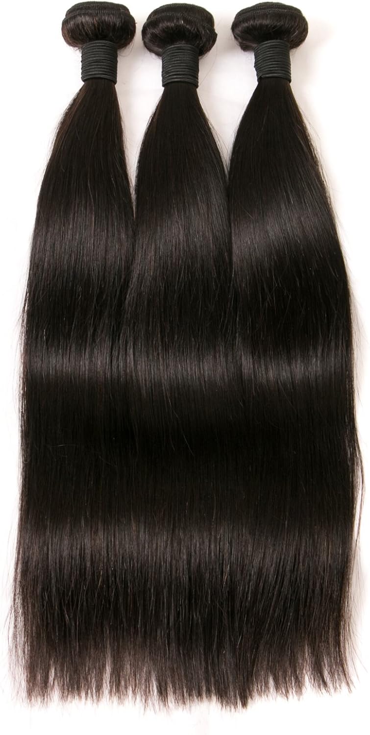 Brazilian Virgin Hair Weave 3 Bundles Silky Straight Hair Unprocessed Remy Human Hair Weaves Extensions Natural Color 22 24 26 Inch - Image 3