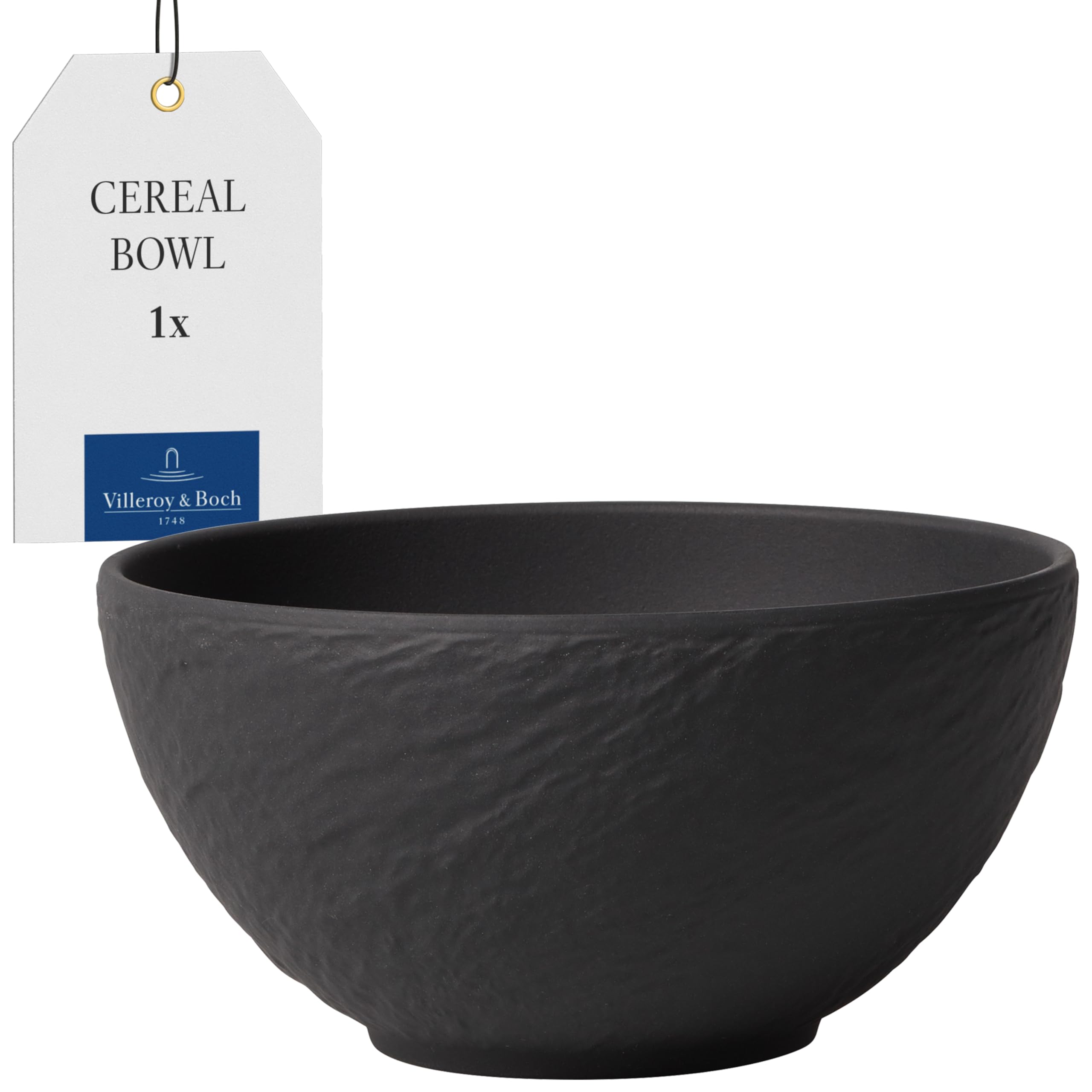 Villeroy & Boch KOM/Schaaltje Manufacture Rock – Zwart – Ø 14 cm – Stijlvol en Duurzaam – Perfect voor Soepen, Salades en Snacks