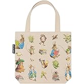 Out of Print Peter Rabbit Mini Tote Bag with Inner Pocket - Small Tote Bag for Book Lovers and Kids