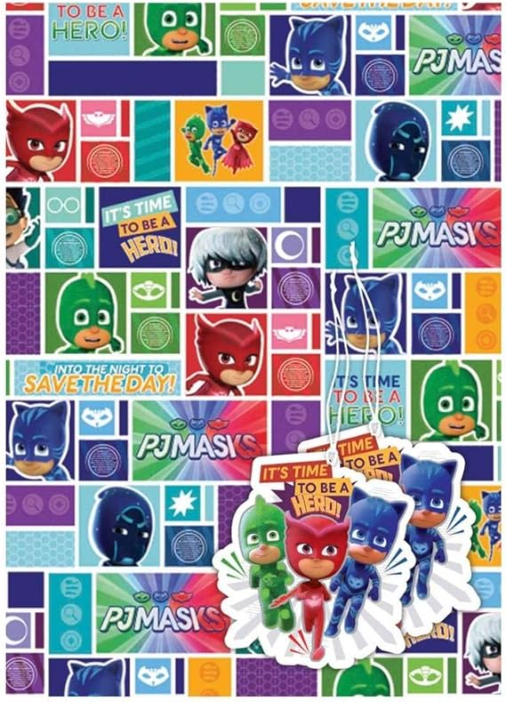PJ Masks Gift Wrap Sheets Amazon.co.uk Office Products