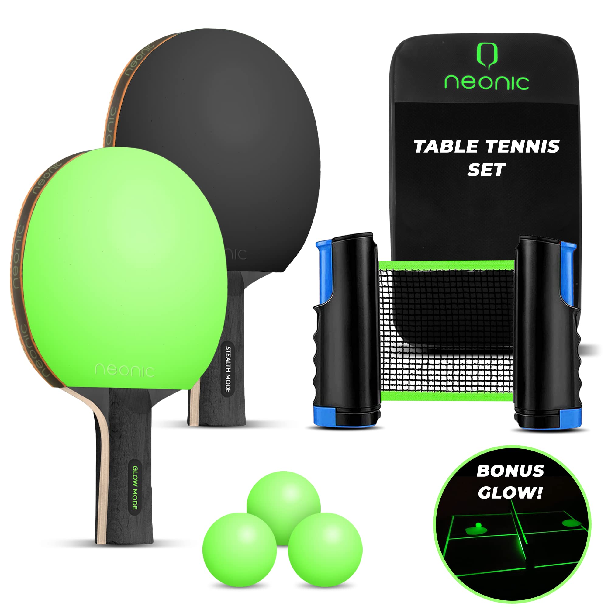 Rete Da Ping Pong Portatile GiocaOvunque, Estensibile Fino A 1,5 M, Con 4 Palline E Borsa – Per Tavoli Da Pranzo E Scrivanie - 4