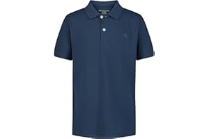 Calvin Klein Boys Short Sleeve Micro Pique Solid Polo, Button Closure, Soft & Comfortable