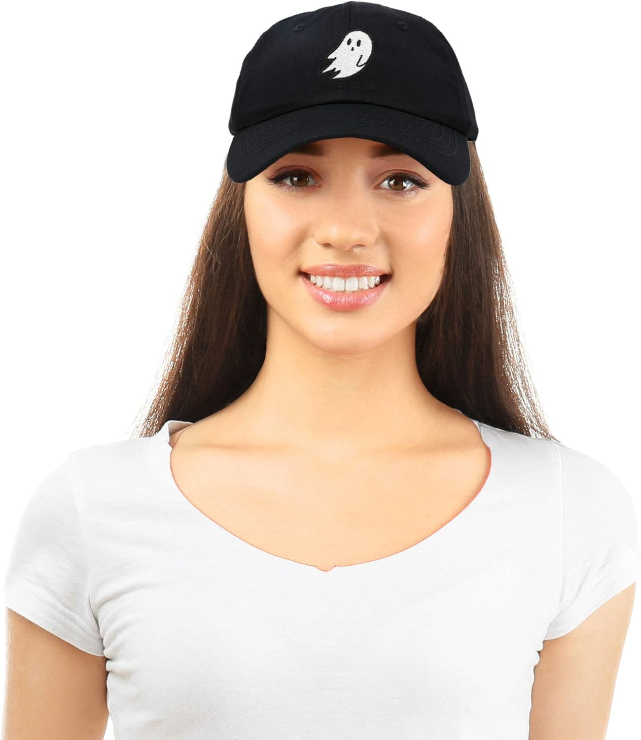 DALIX Ghost Embroidery Dad Hat Baseball Cap Cute Halloween in Black at  Women’s Clothing store