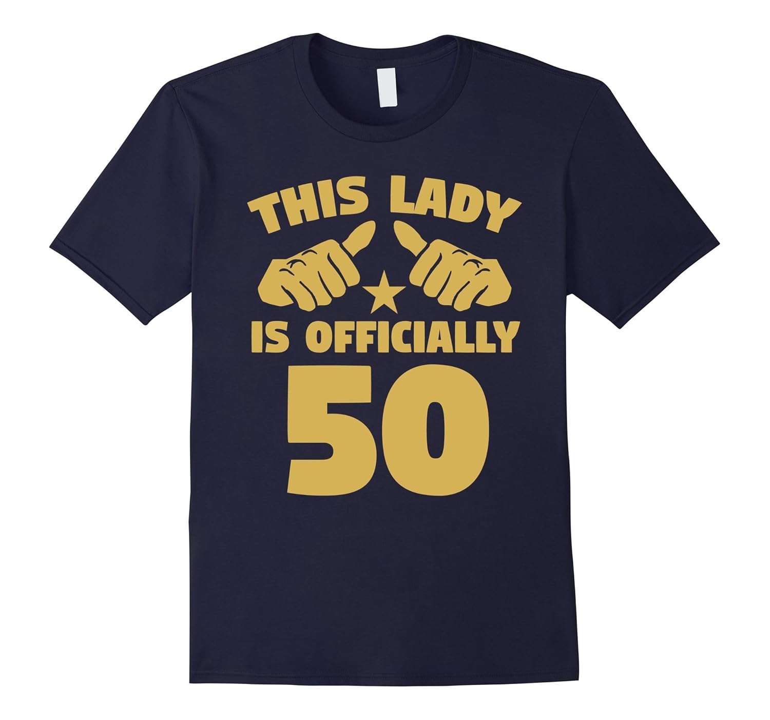 This Lady Is Officially 50 Years Old 50th Birthday T-Shirt-ANZ