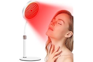 SHYINEYOU Red Light Therapy for Face and Neck with Base,3-in-1 Chip Designed Infrared Light Therapy Lamp, Deep Red Light Therapy Lamp with 660nm ＆850nm for Sk-in,Pain