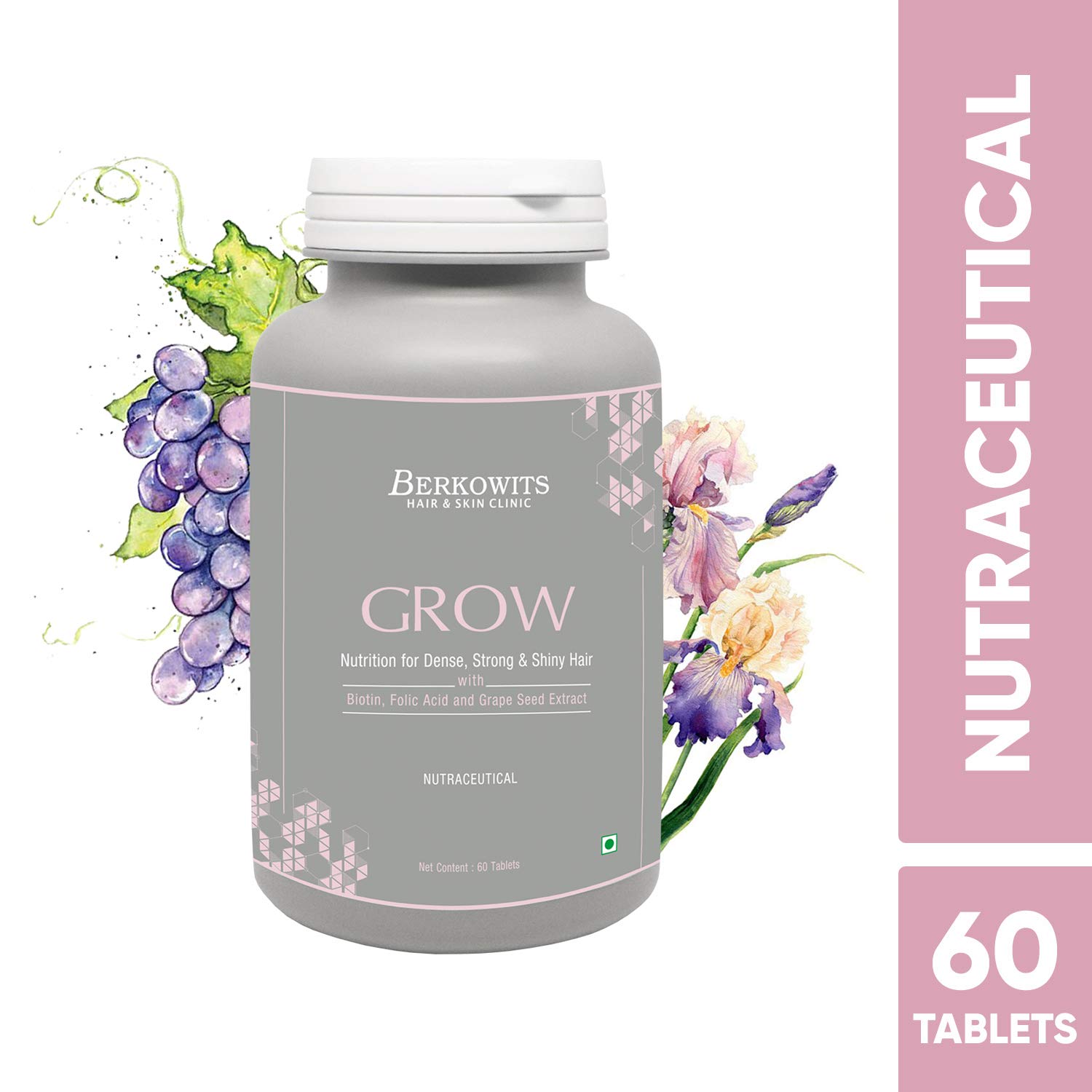 Berkowits Hair Skin Clinics Biotin Folic Acid And Grape Seed