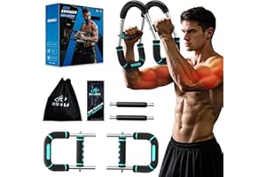 RENRUI Twister Arm Trainer, Adjustable 5 Resistance Levels (40-130 lbs) Chest & Arm Workout Equipment for Men & Women