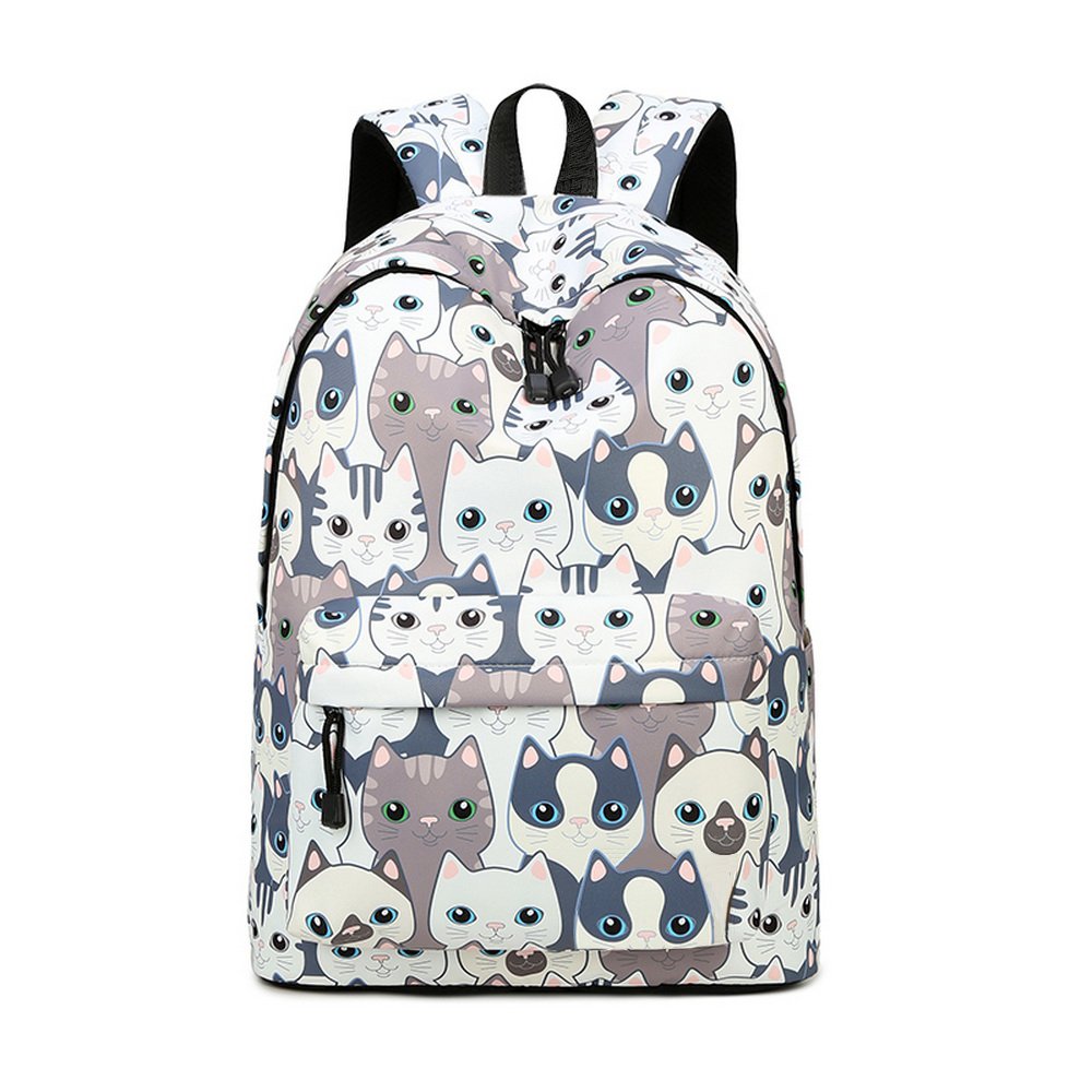 Acmebon Lightweight Fashion School Backpack for Boys and Girls Women Casual Backpack Purse Cat