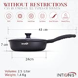 INTIGNIS Deep Non-Stick Frying Pan with Lid 24 cm GREBLON Ceramic Induction view 2