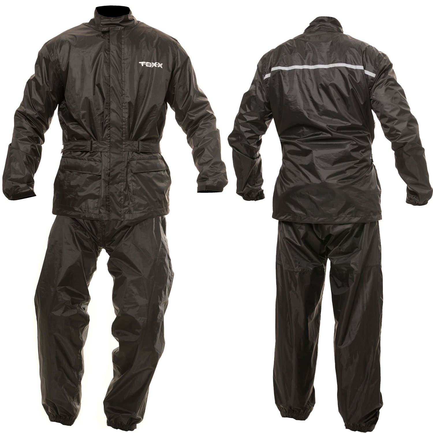 WAZHAKU Motorrad Regenkombi 2-teilig - Wasserdicht & Reflektierend Für Herren/Damen