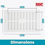 Map Adjustable Air Vent with Fly Screen Cover 9x6 White Hit Miss Brick Vent view 3