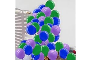 Purple Green and Blue 12 inch Latex Balloons 81-Pack for Party Balloons for Wedding Birthday Baby Shower Party Decorations