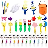 ABEIER Washable Finger Paint Kit for Toddlers, 12 Colors with Paint Tools, Safe Non-Toxic, Baby Safe Paint for Hand and Feet, Mess Free Art Supplies for Kids, DIY Crafts, Kids Gifts, Ages 3+