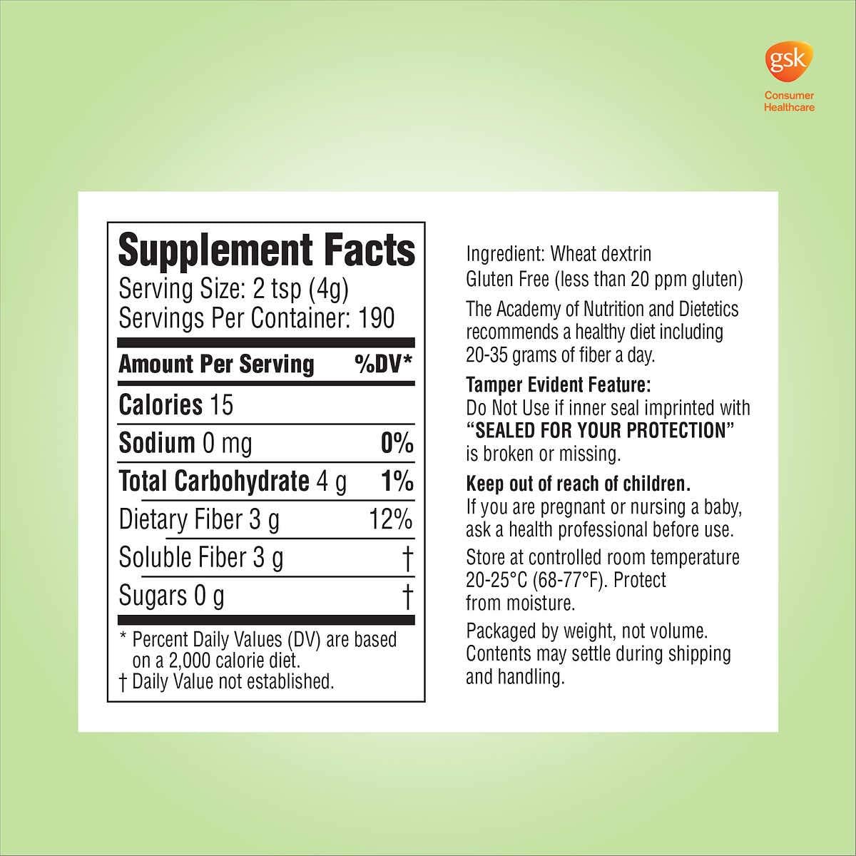 Benefiber Fiber Supplement (26.8 oz.): Health & Personal Care