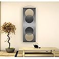 Japanese Hanging Scroll Wall Art: Zen-Enso Circle Vertical Tapestry - W15.7xH47.2" - Feng Shui & Lucky Symbols for Home, Office Decor - HD Print-CTT-7