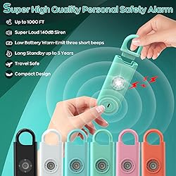 Fauxomor 140dB Personal Safety Alarm for Women, 3